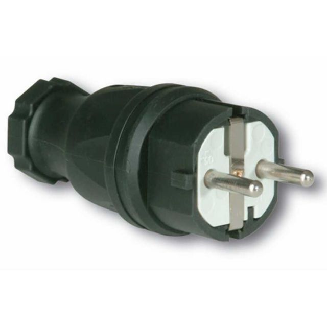 Clavija aérea goma TT negra 16A 250V IP44 (Simon CL122201)