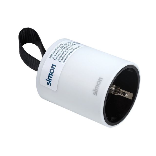 Base aérea blanca con asa 16A 250V (Simon CL911201)