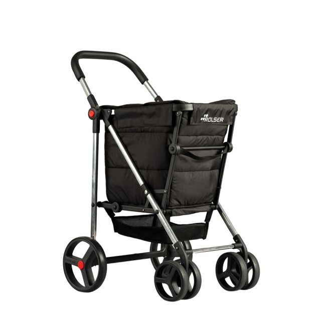 Carro de compra robusto Basket Polar 4 ruedas plegable 58L (Rolser BAS001)
