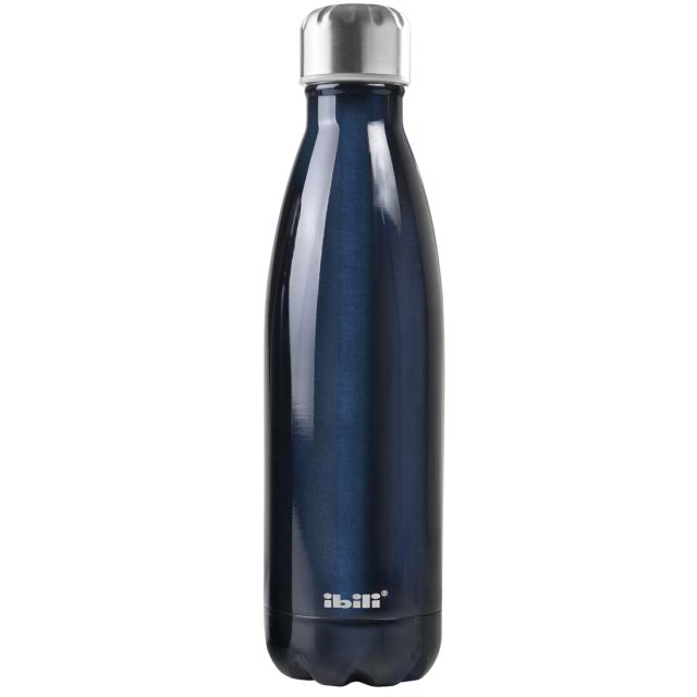 Botella termo de pared doble sin BPA  inoxidable 18/10 500 ml.azul (Ibili 758450 B)