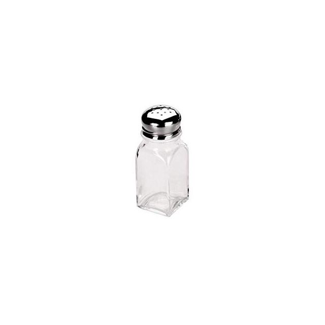 Salero de cristal y acero inoxidable 18%  75 ml. (Ibili 755100)