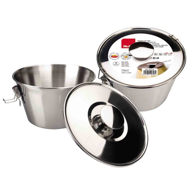 Flanero de acero inoxidable con tapa y cierres 2 litros (Ibili 651618)