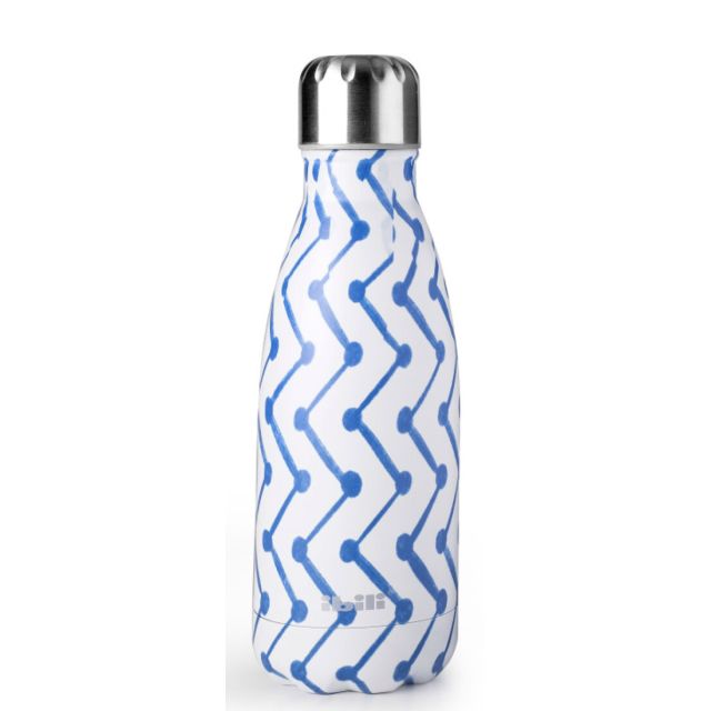 Botella termo de pared doble sin BPA inoxidable 18/10 335 ml. zigzag (Ibili 758435Z)