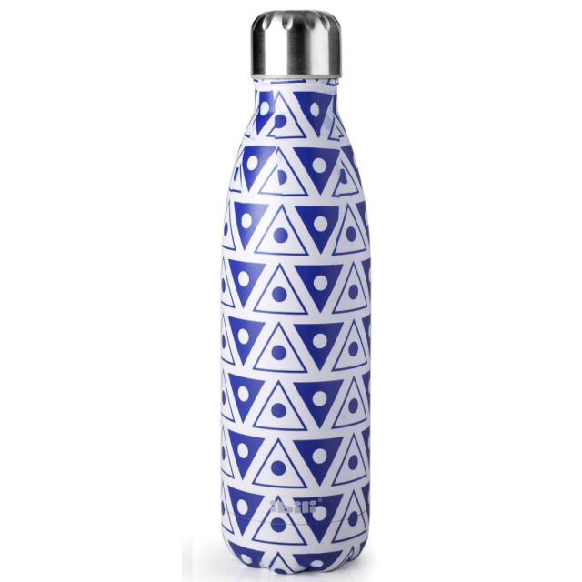 Botella termo de pared doble sin BPA inoxidable 18/10 500 ml. Symbol Blue (Ibili 758450S)