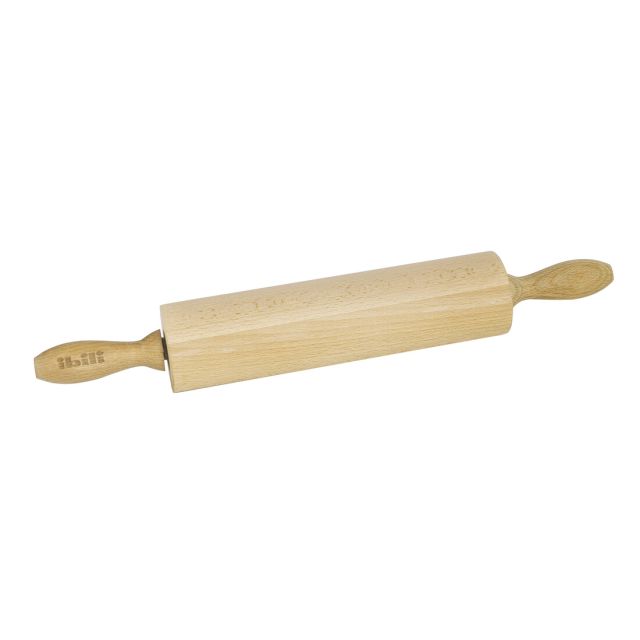 Rodillo de amasar de madera de haya ø6,5x43cm. (Ibili 747930)