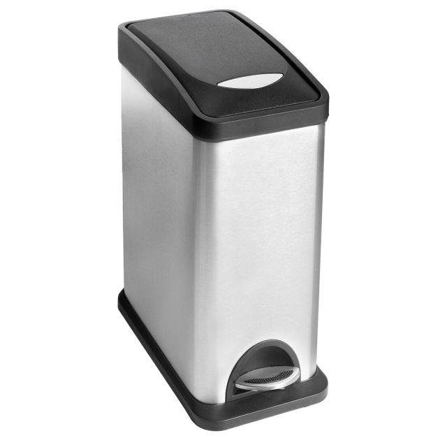 Cubo de basura de acero inoxidable con pedal 8 L (Ibili 796711)