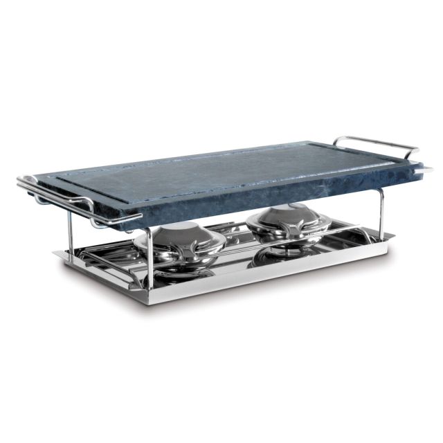 Plancha grill de piedra rectangular 37x18cm (Ibili 755000)