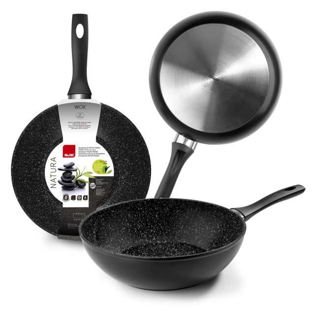 Wok de aluminio forjado Natura ø30cm. (Ibili 441130)