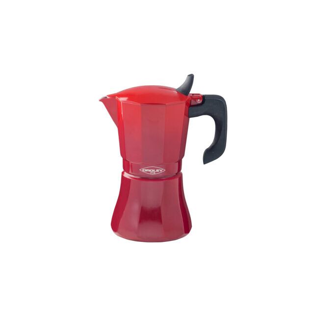 Cafetera de inducción "Petra" roja 6 tazas (Oroley 215090311)