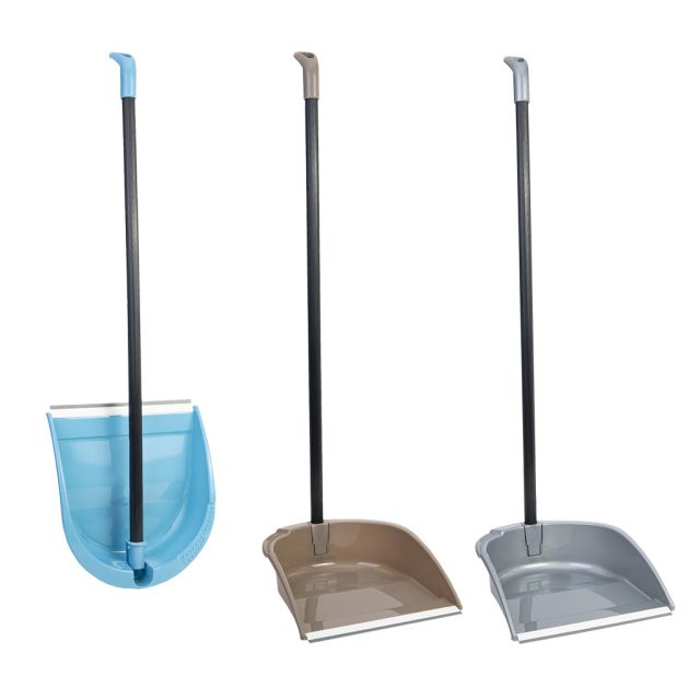 Recogedor con mango  plegable sistema recogefácil colores surtido  (Plastic 3008)