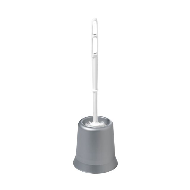 Escobillero redondo de baño plata (Plastic 5029)
