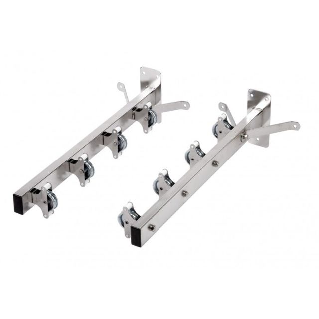 Tendedero de pared 8 poleas acero inox 18/8 (Sauvic  89405)