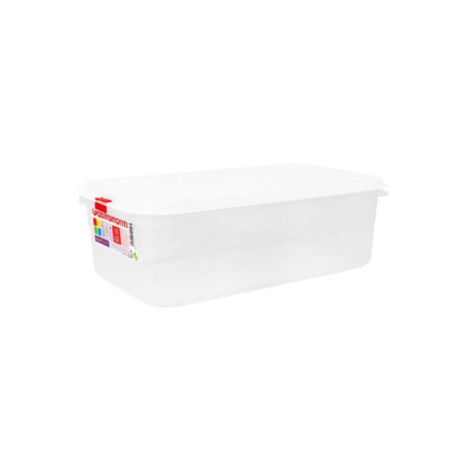 Taper de plástico rectangular con tapa 4,3L gastronorm  (Plastic 1565)