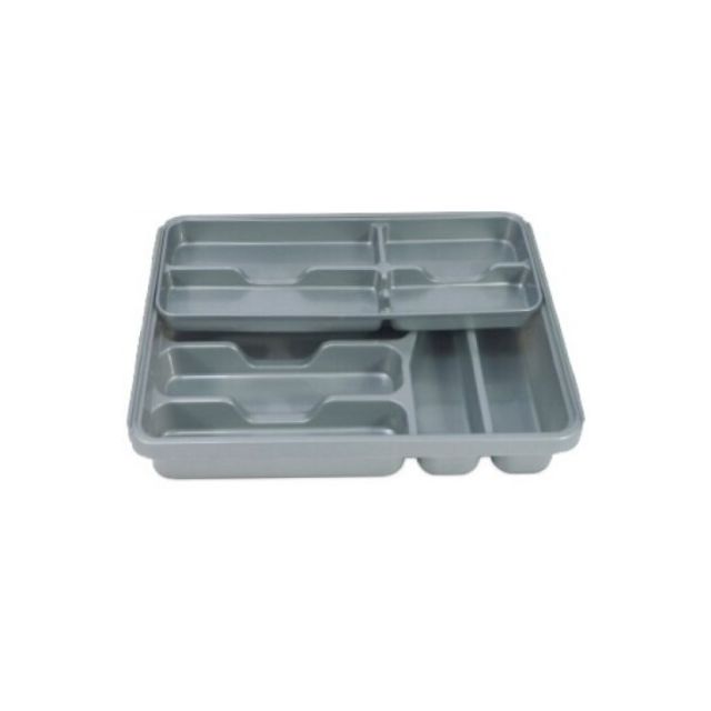 Clasificador doble de utensilios Aveiro Gris (Hega 16638)