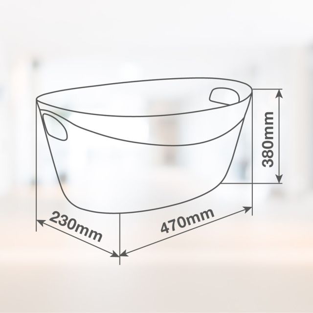 Cesto de ropa ovalada blanca 24L (GSC 402020014)