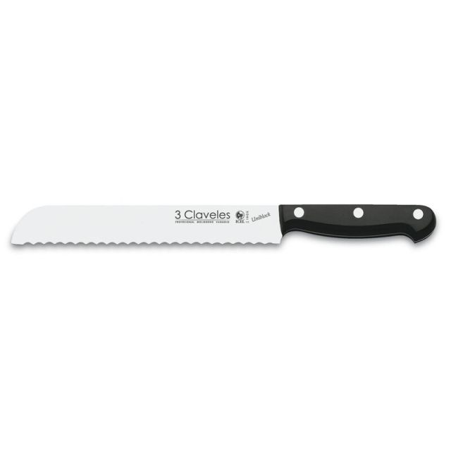 Cuchillo panero Uniblock acero inoxidable 20cm. (3 Claveles 01121)