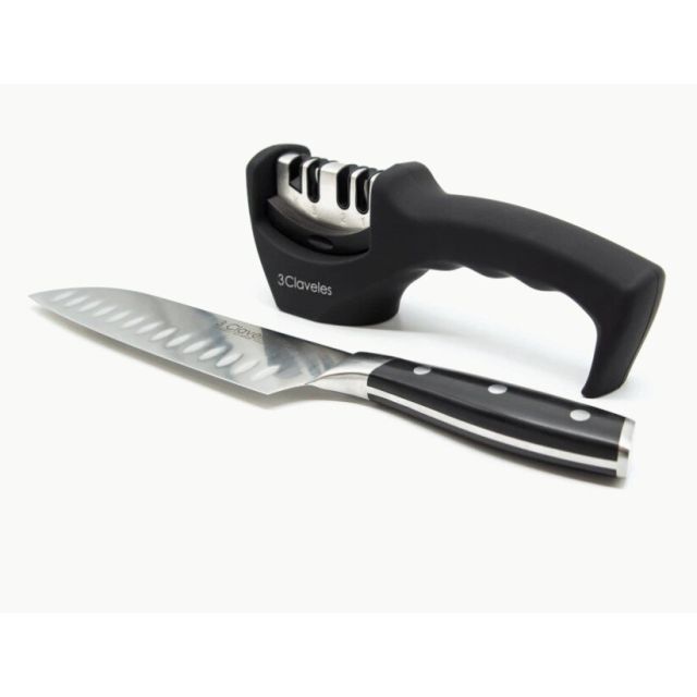 Afilador de cuchillos 4 pasos 25cm. (3 Claveles 09432)