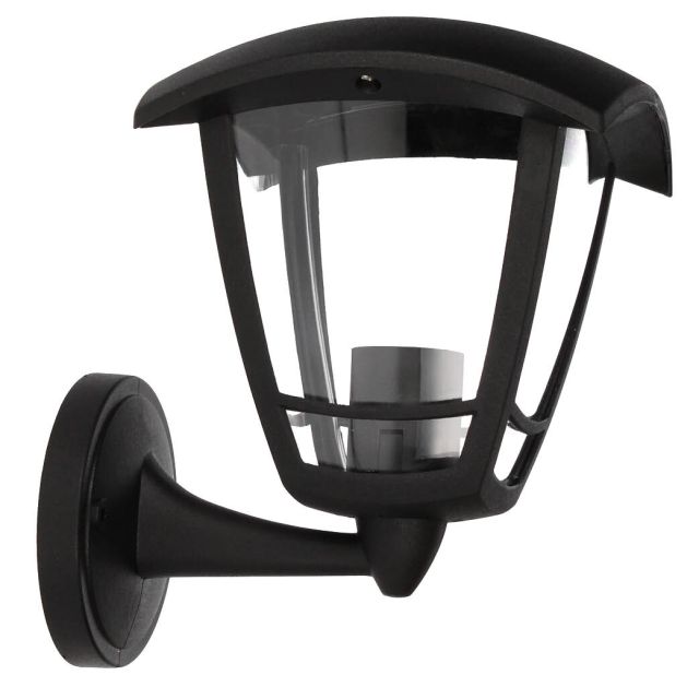 Farol jardin con brazo abajo y sobremuro negro E27 Barli IP44 max.60W (GSC 201640001)