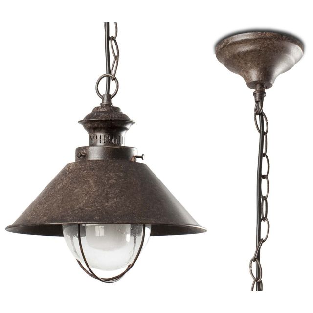 Colgante serie náutica marrón 12W IP33 (Faro 71138)