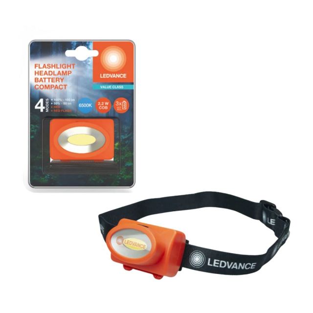 Linterna Led de cabeza a pilas 2,2W 100 Lm 6500K (Ledvance 175749)