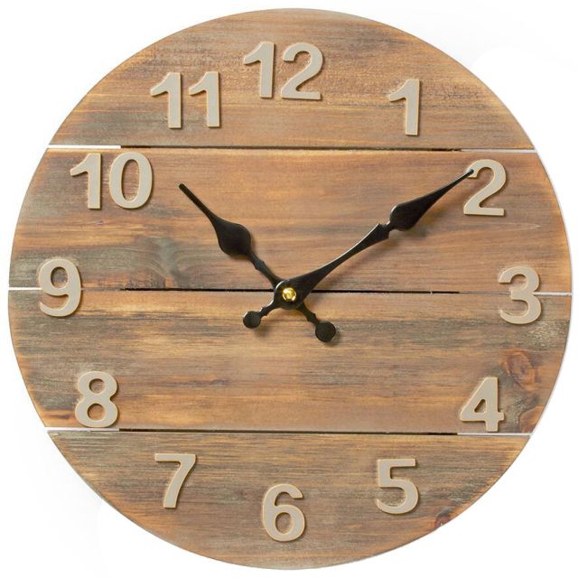 Reloj de pared de madera ø30cm (Nedis CLWA002WD30)