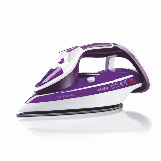 Plancha de vapor base cerámica Pro Glider 2600W 320ml (Haeger SI-260.011B)