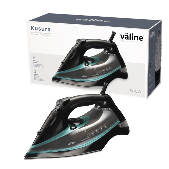 Plancha de vapor con suela cerámica antiadherente 3100W Kusura (Valine 400055016)