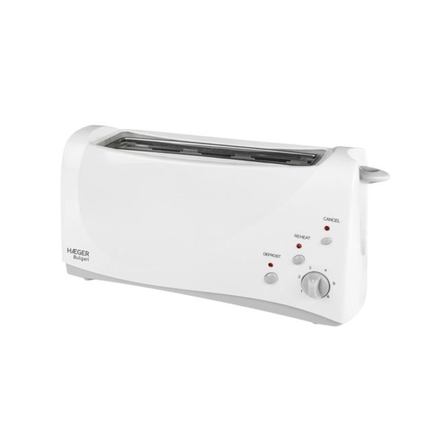Tostador multifunción 1 ranura 1000W blanca Haeger (TO-100.008A)