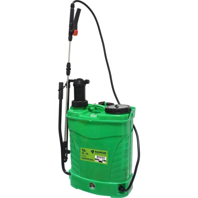 Pulverizador sulfatador automático y manual de mochila 16 litros (Saurium 48523)