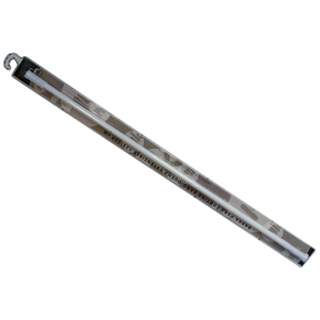 Barra de cortina recta extensible blanca 125 a 220 cm. (Mirtak B-57211) (Blíster)