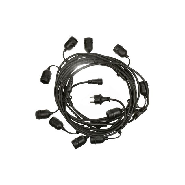 10m. guirnalda para exterior con 10 portalámparas E27 IP44 (Spectrum WOJ14342 )