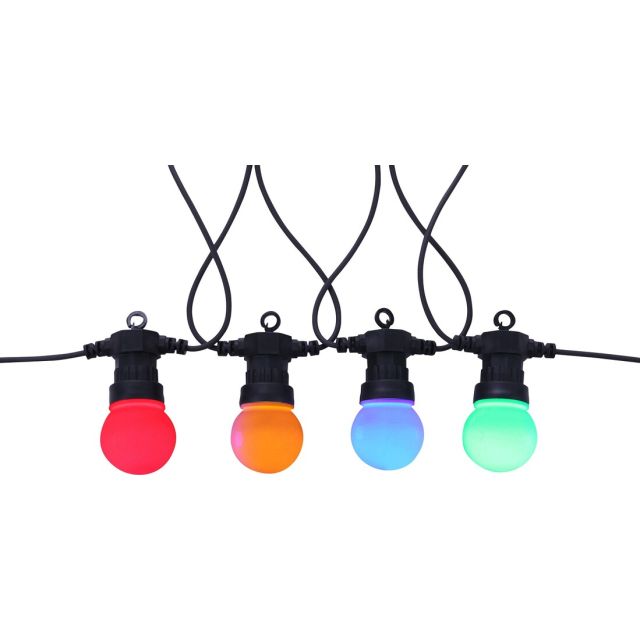 4,5m. guirnalda 10 bombillas mate Led multicolor exterior Nirvana a red (Globo 3407)