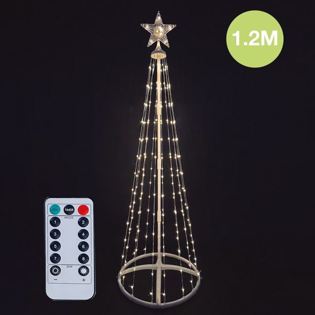 Árbol de navidad Led USB + mando 8 funciones luz cálida 120cm IP44  (GSC 204690068)