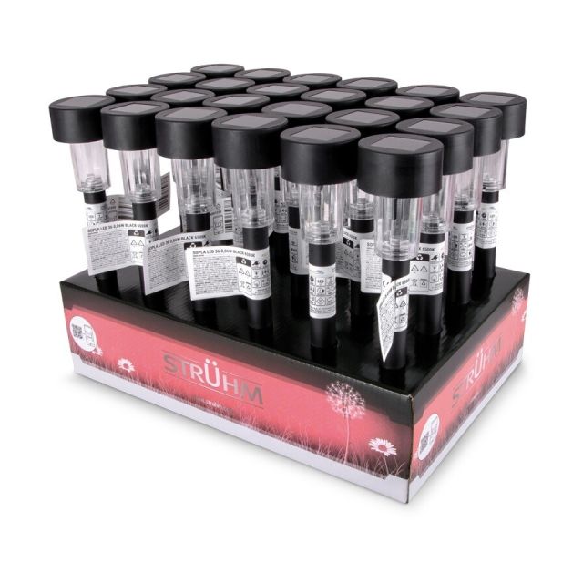 Estaca Led solar negro Prosto 0,06W IP44 300x45mm. (Strühm 04374)