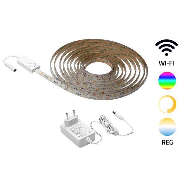 Tira de Led Smart de 5 metros 24W/m. regulable en color RGB e intensidad 240V IP65 (GSC 204035001)