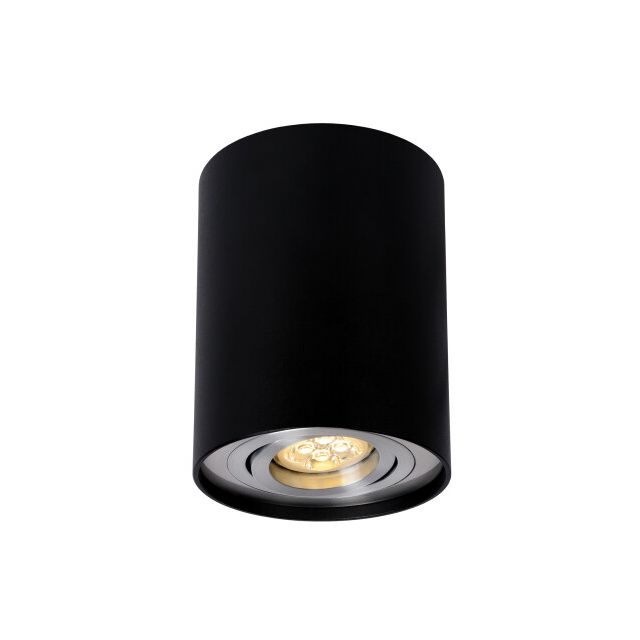 Aplique de techo redondo modelo Chloe negro redondo GU10 ø96x125mm. (Spectrum SLIP004003)
