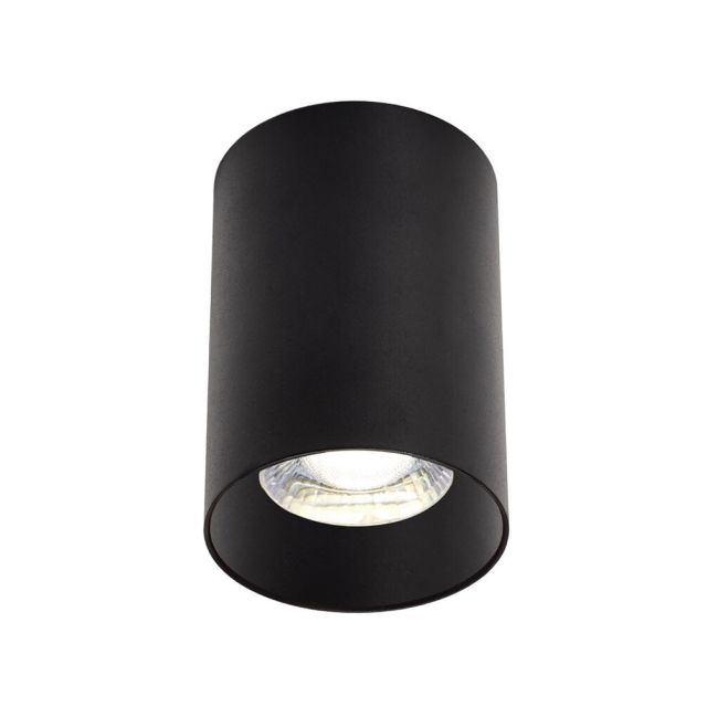 Aplique de techo negro de superficie GU10 ø70x100mm. (Jueric 10302)