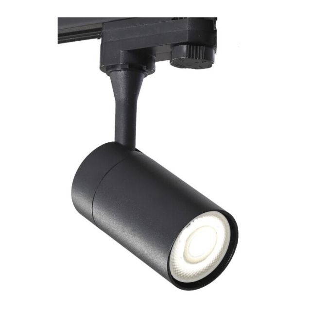 Foco técnico negro modelo Köln para carril de luz GU10 (Jueric 10378)