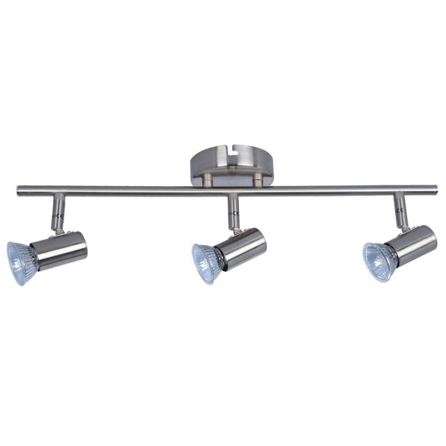 Regleta 3 focos serie Plain níquel GU10 (Ledesma 10142)