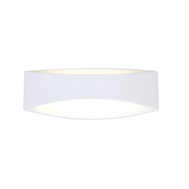 Aplique Led Nordic mediano de metal blanco mate 7W 3000°K 590Lm 25 cm.
