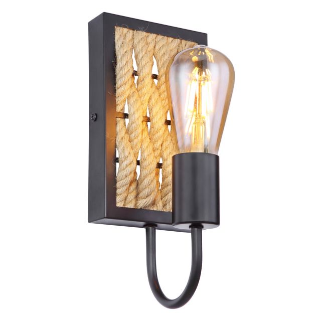 Aplique de pared cuerda Halia E27 (Globo 15679W)