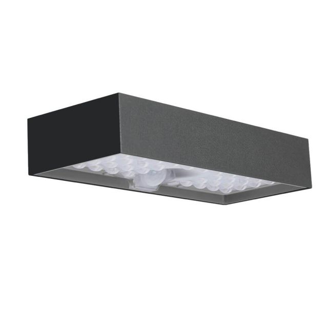 Aplique solar LED Meloy con sensor crepuscular y movimiento negro 6W 6500K IP65 (GSC 200210009)