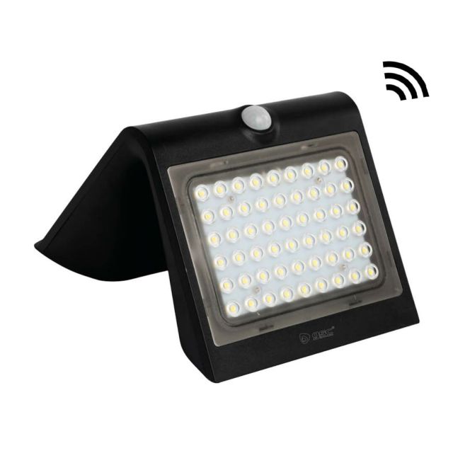 Aplique solar LED Lukulu negro con sensor 4W 3000K (GSC 200210012)