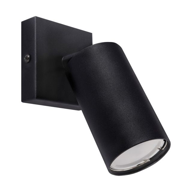 Aplique pared negro Manam GU10 IP20 ø75mm. (Strühm 03763)