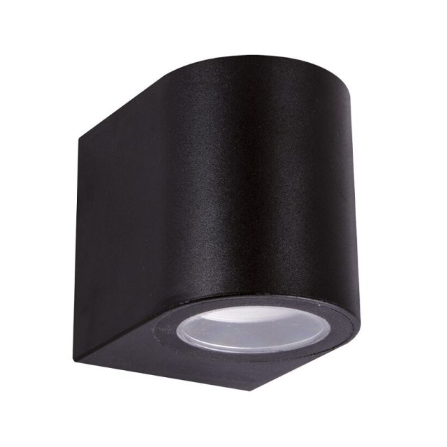 Aplique exterior redondo negro Gamp GU10 IP54 ø68 (Strühm 04016)