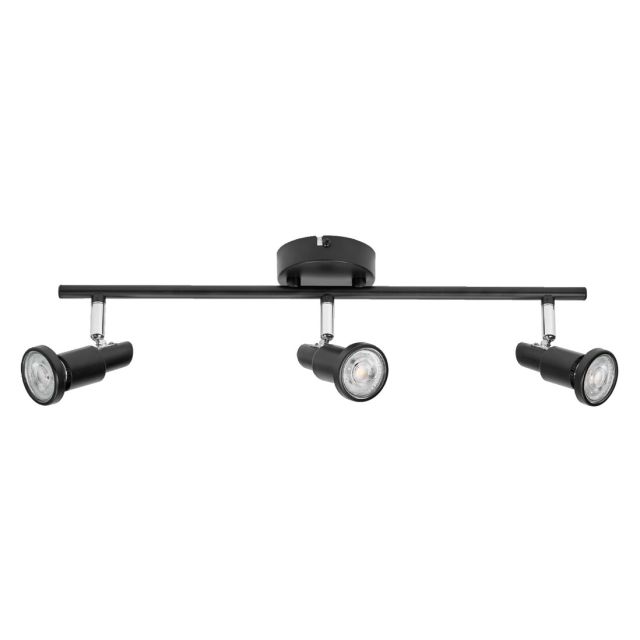 Regleta 3 focos Spot negro GU10 3.4W 2700K (Ledvance 828803)