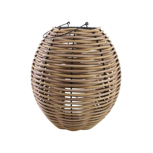 Lámpara ratán con vela Led 2xAA Ø42,3 x 46cm. (Galix G2126/46)