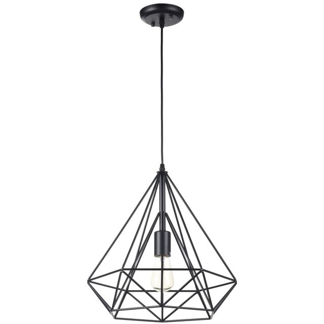 Lámpara colgante jaula negra modelo Quail E27 (Ledesma 10688)