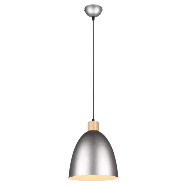 Lámpara colgante niquel antiguo Jagger E27 IP20 150cm (Trio R30681067)