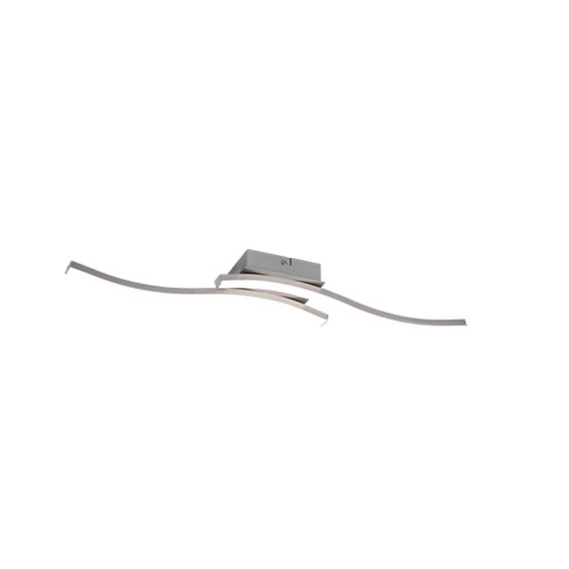 Plafón techo niquel mate Route 2xSMD Led 5W IP20 2x600Lm 4000K (Trio R62472407)